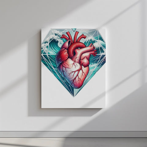 Quadro canvas diamonheart