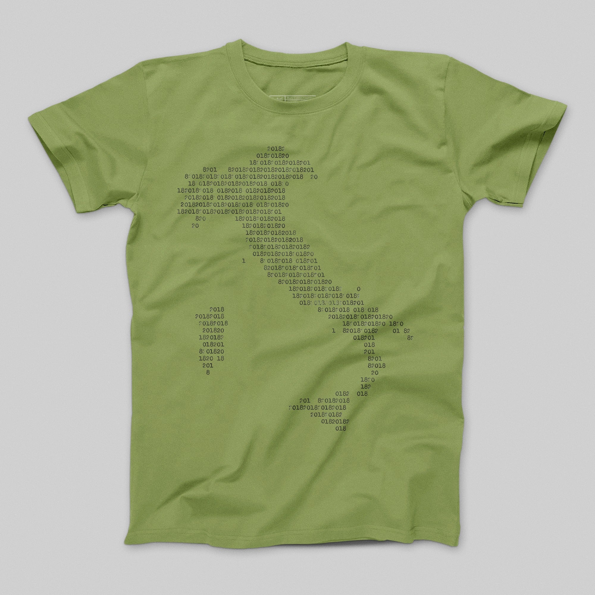 Italy Map Design Green T-Shirt with Detailed Print