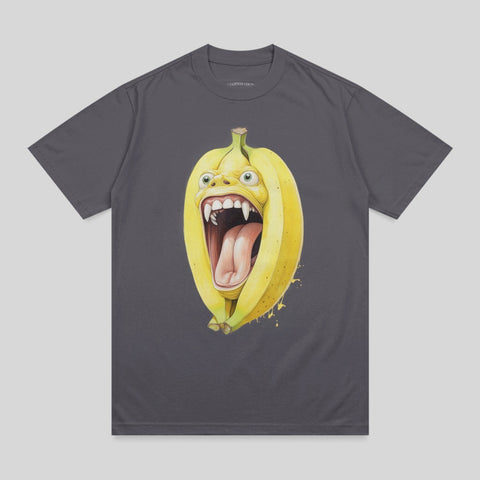 Dark Gray Monstrous Banana Fanged Face Graphic product type
