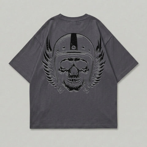Motorcycle Helmet Skull Wing Design Gray Shirt product type
Grey T-Shirt, Skull Design, Helmet Graphic, Wing Print, Motorcycle Style, Biker Tee, Graphic Apparel, Streetwear Fashion, Dark Aesthetic, Oversized Top, Back Print Shirt, Gothic Style, Edgy Fashion, Vintage Vibe, Casual Wear, Unisex Tee, Rider Gear, Unique Shirt, Fashion Top, Embellished Design