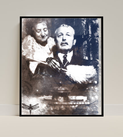 Vintage Style Abstract Art Framed Poster Print