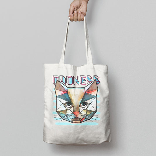 Geometric Cat Design Madness Tote Bag Product