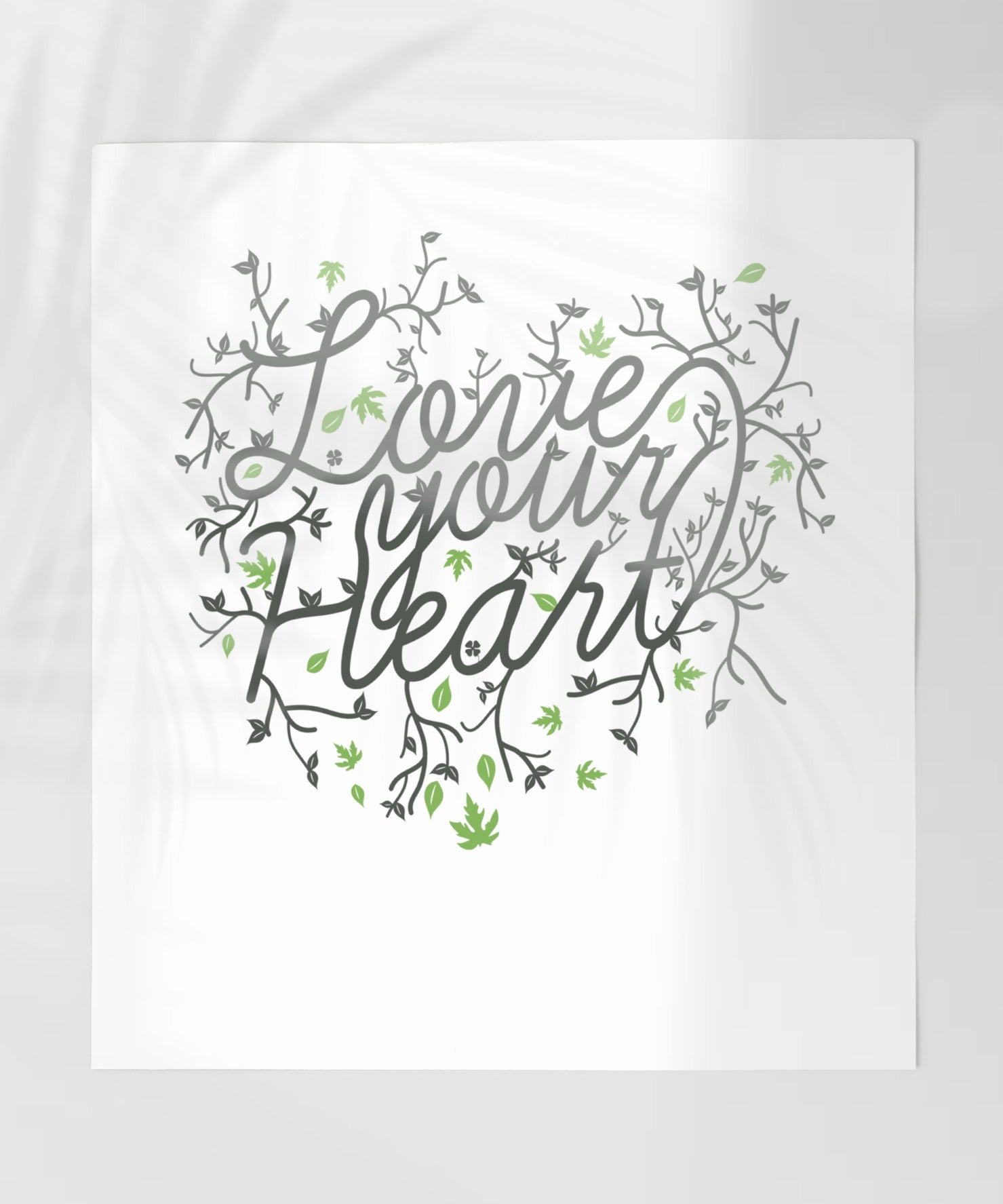 Love Your Heart Decorative Art Print for Stylish Spaces
