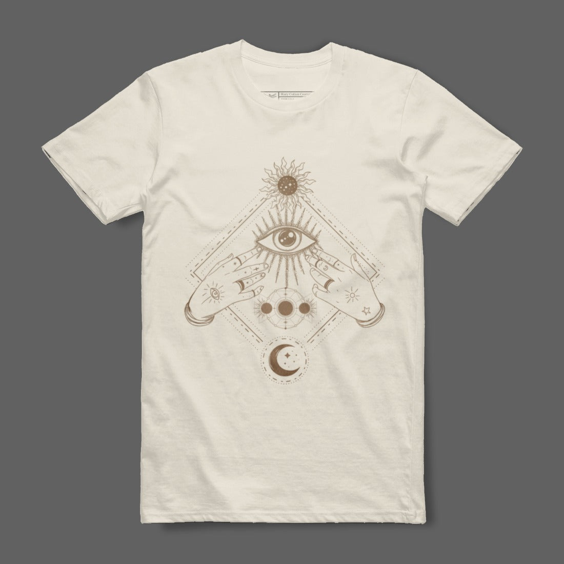 Mystical Eye Sun Moon Graphic Tee Shirt Design
