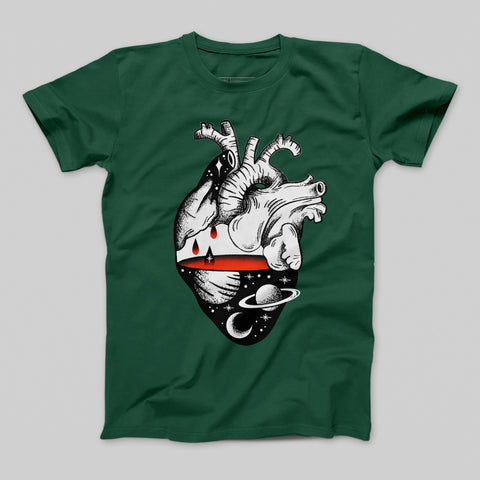 Unique Artistic Heart Design Graphic T-Shirt