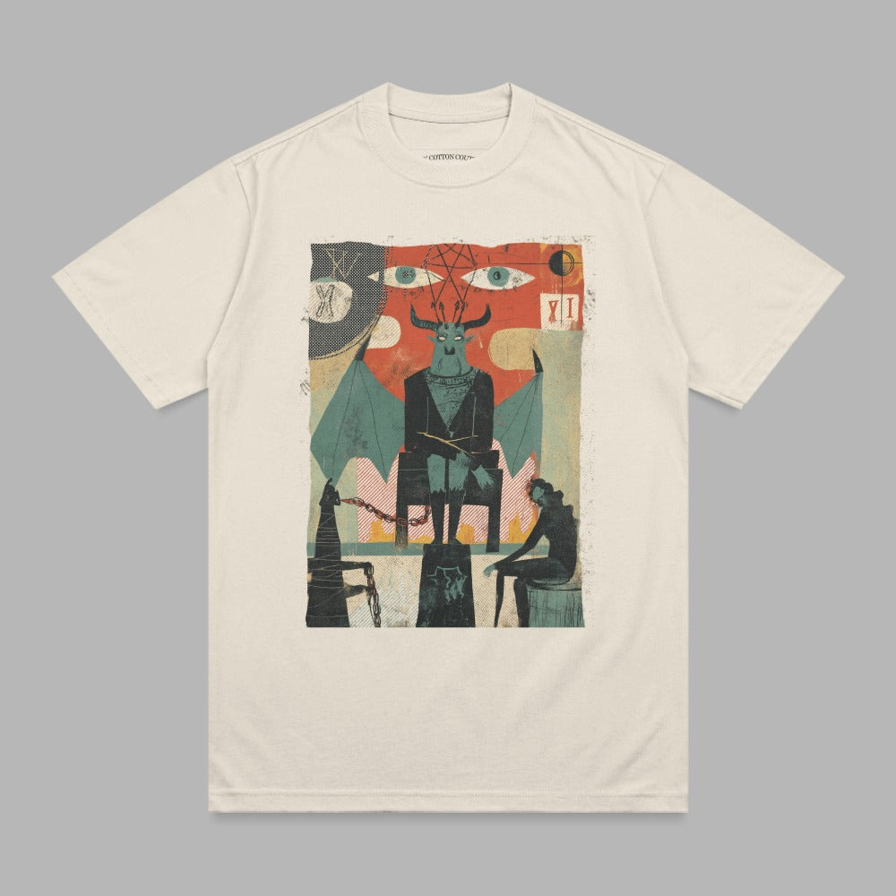 Baphomet Pentagram Occult Design Throne T-Shirt product type