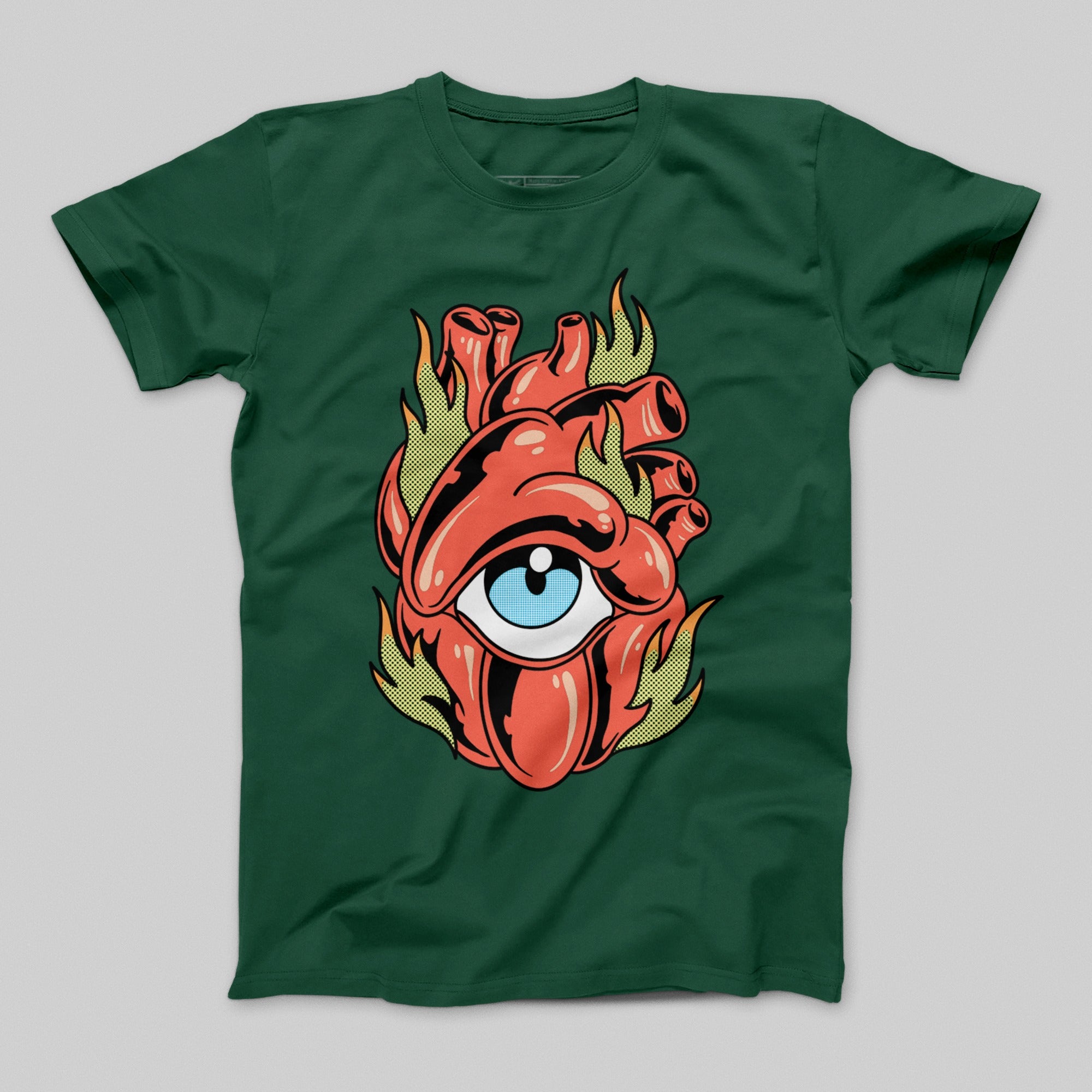 Unique Eye Heart Graphic Design T-shirt