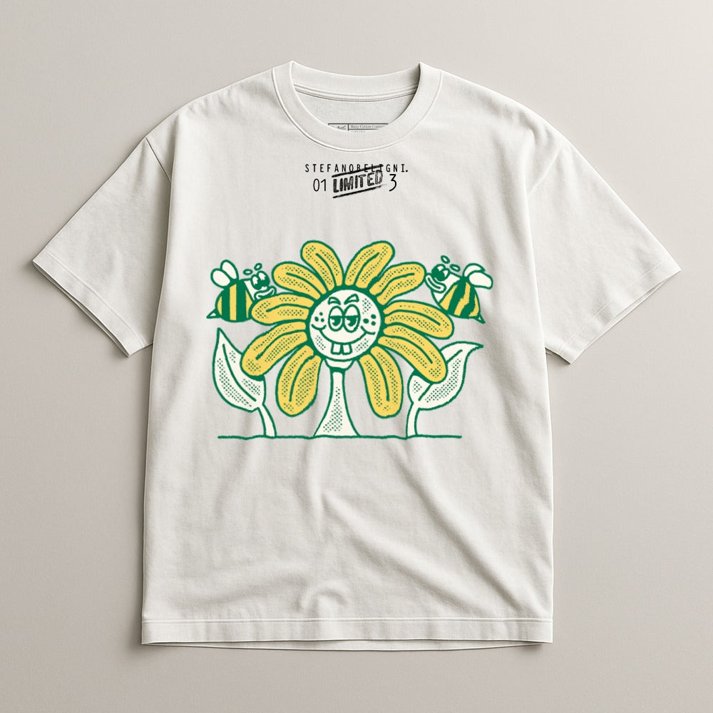 Stef Andrean Gnt 091 Limited 3 Flower Graphic Print Shirt