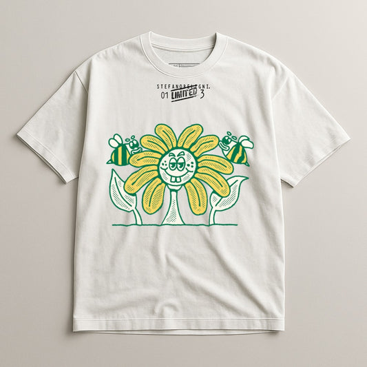 Stef Andrean Gnt 091 Limited 3 Flower Graphic Print Shirt