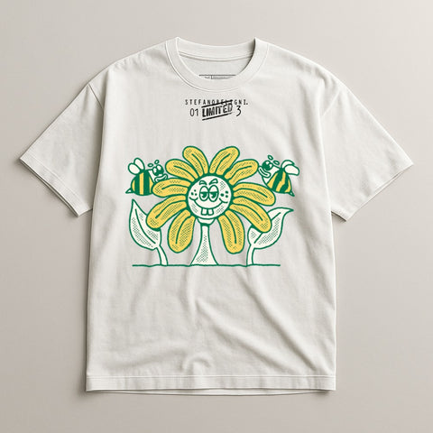 Stef Andrean Gnt 091 Limited 3 Flower Graphic Print Shirt