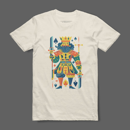 Vibrant King of Spades Graphic White T-shirt Product