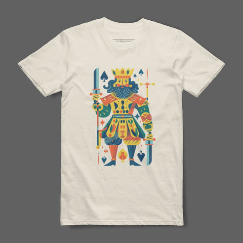 Vibrant King of Spades Graphic White T-shirt Product