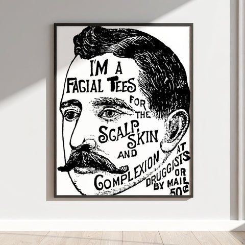 Vintage Facial Tees Advertisement Poster Wall Art