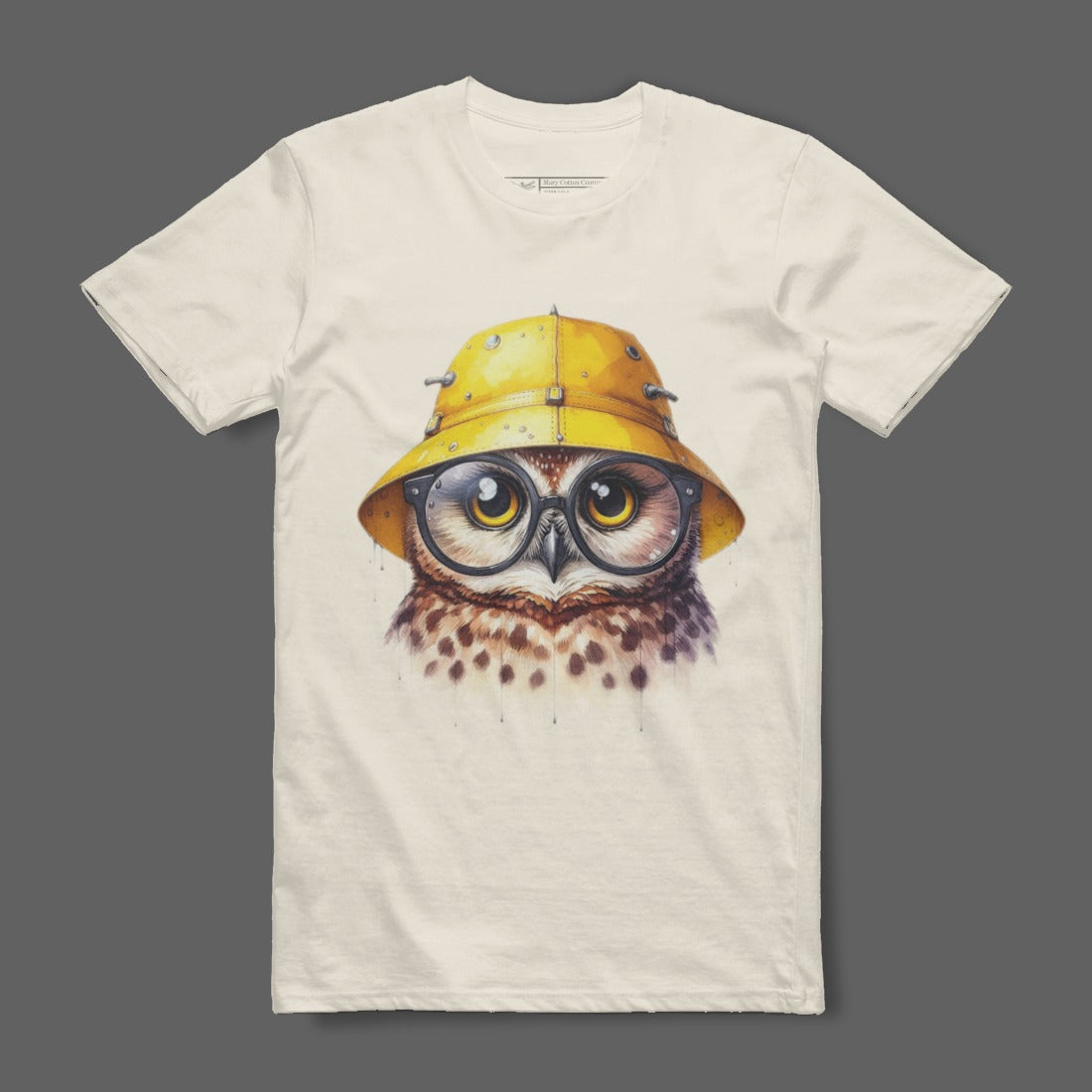 Cute Owl with Yellow Hat Graphic Tee Product