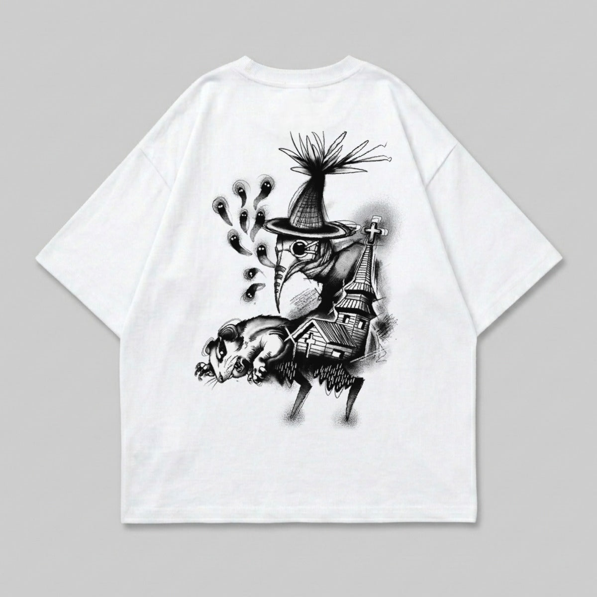 Plague doctor rat church ghosts dark graphic product type