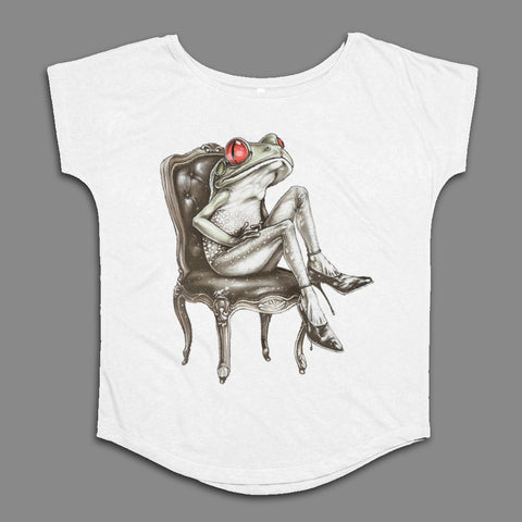 Frog Sitting on Vintage Chair Graphic T-Shirt