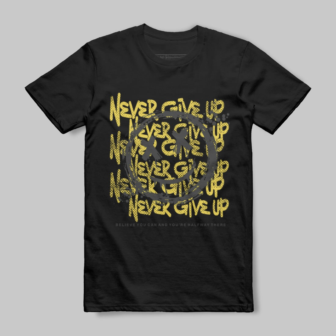 Never Give Up Motivational T-shirt Design