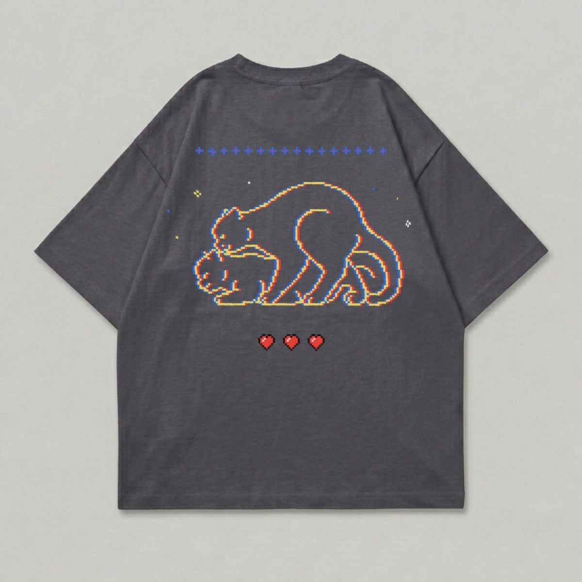 Pixelated Cat Arcade Hearts Gaming Graphic product type

pixel art
retro gaming
cat graphic
feline design
8bit style
arcade inspired
hearts motif
gaming culture
vintage aesthetic
animal print
graphic tee
streetwear
unique design
dark gray
casual top
pop culture
cute cats
indie game
nostalgia wear
digital art