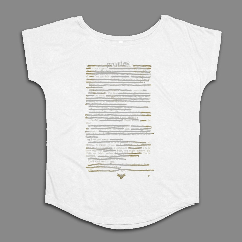 Promise Text Art Printed Loose Fit Casual Top