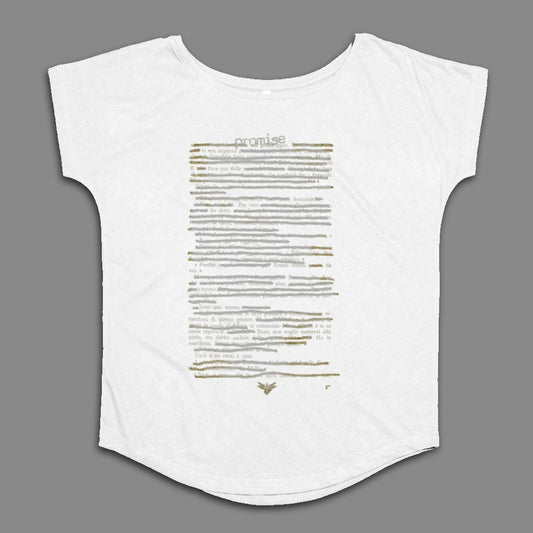 Promise Text Art Printed Loose Fit Casual Top