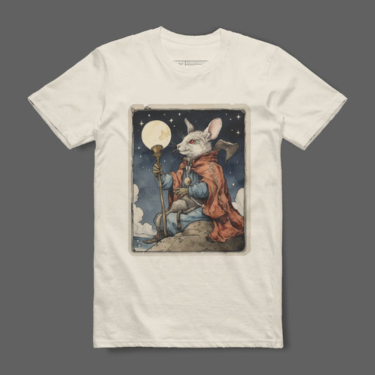 Enchanted Rabbit with a Moon Staff Artwork Shirt