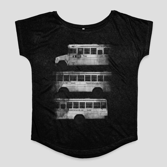 Retro Transport Buses Graphic Tee Shirt Design