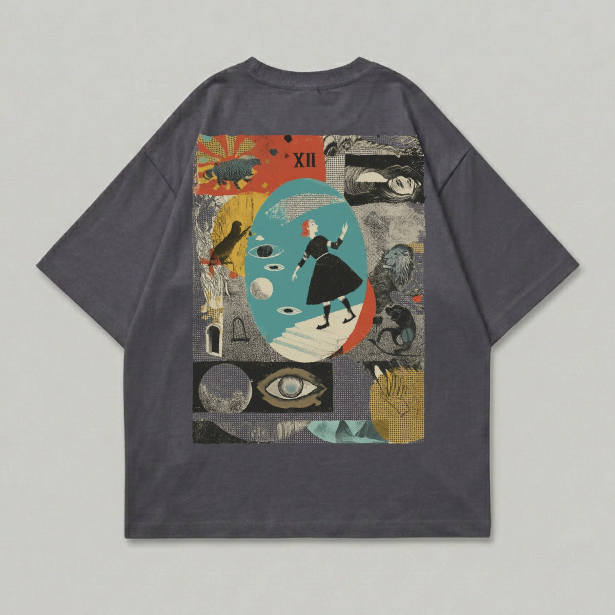 Mystical Surreal Collage Graphic Woman Art XII T-Shirt product type
surreal
collage
graphic tee
art print
woman figure
mystical
dreamlike
abstract
vintage art
psychedelic
animals print
eyes motif
tarot inspired
unique design
artistic apparel
creative style
dark aesthetic
oversized tee
streetwear
avant garde