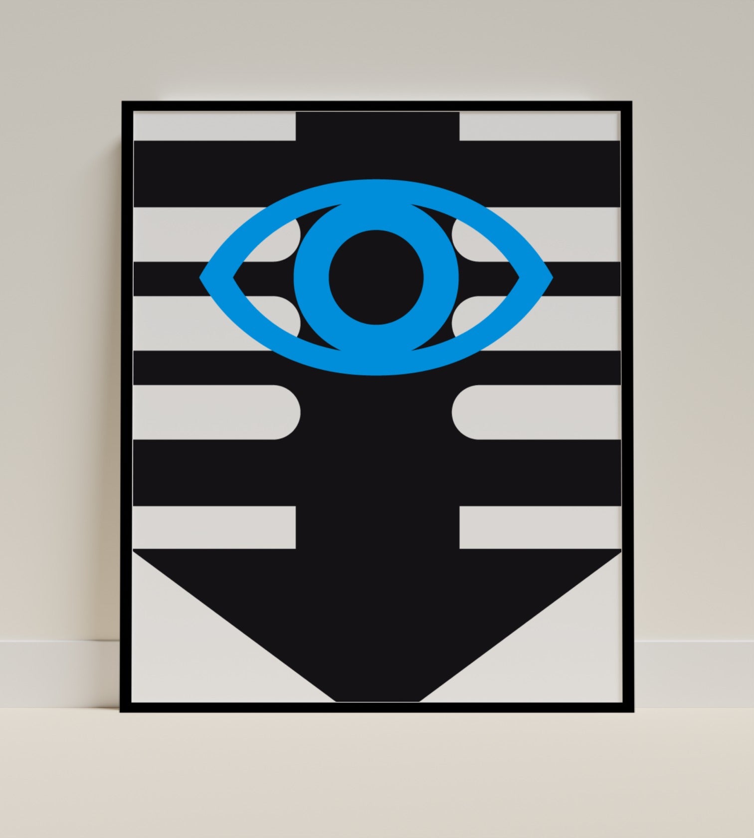 Abstract Eye and Arrow Bold Graphic Art Print