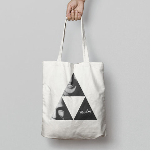Geometric Triangle Art Design Reusable Tote Bag