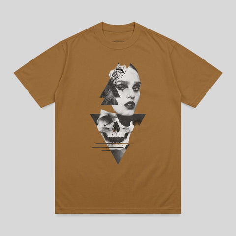 Geometric Face Skull Graphic Brown Abstract product type