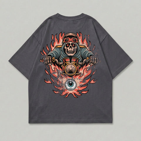 Skeleton Rider Flaming Motorcycle Mystic Eye product type
Skull
Skeleton
Motorcycle
Biker
Flames
Fire
Eye
Mystic
Grim Reaper
Gothic
Edgy
Dark Art
Graphic Tee
Streetwear
Vintage Style
Rock n Roll
Rider
Chopper
Unique Design
Alternative Fashion