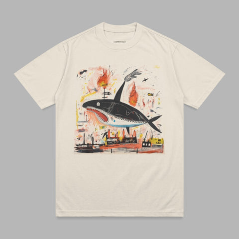 Abstract Shark Creature Urban Chaos Art Graphic product type