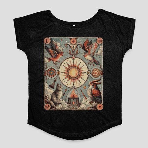 Mystical Animal and Sun Design Women's T-Shirt