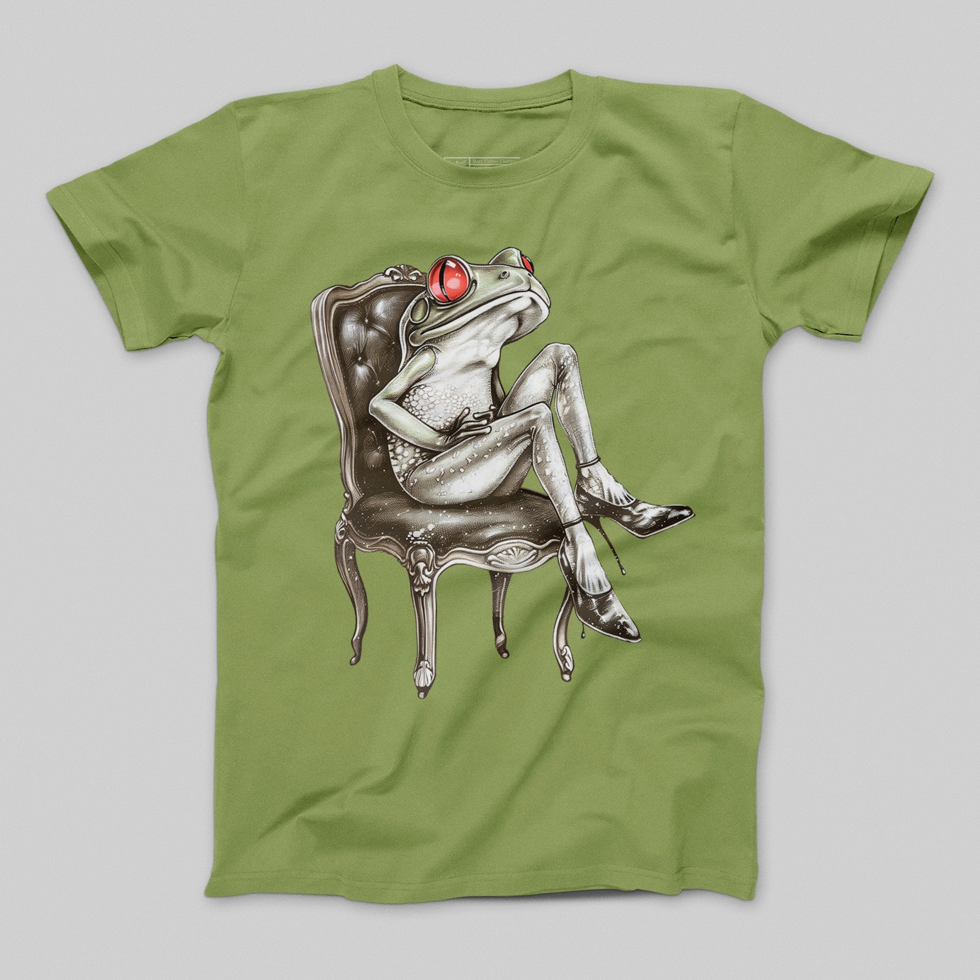 Relaxed Frog on Elegant Chair Graphic Tee product