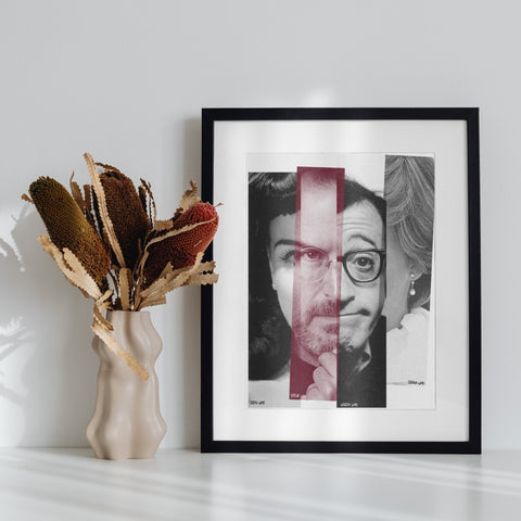 Unique Abstract Faces Art Print Wall Decor