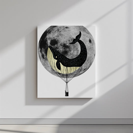 Quadro canvas moon_whale_chiari