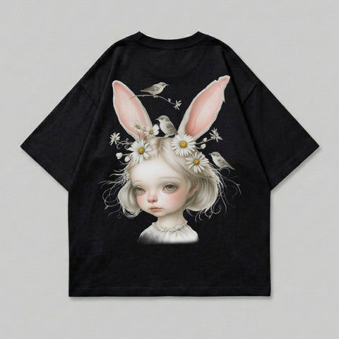 Whimsical Bunny Girl Daisies Birds Fantasy product type