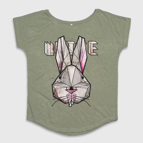 Geometric Bunny Graphic Design Women's T-Shirt