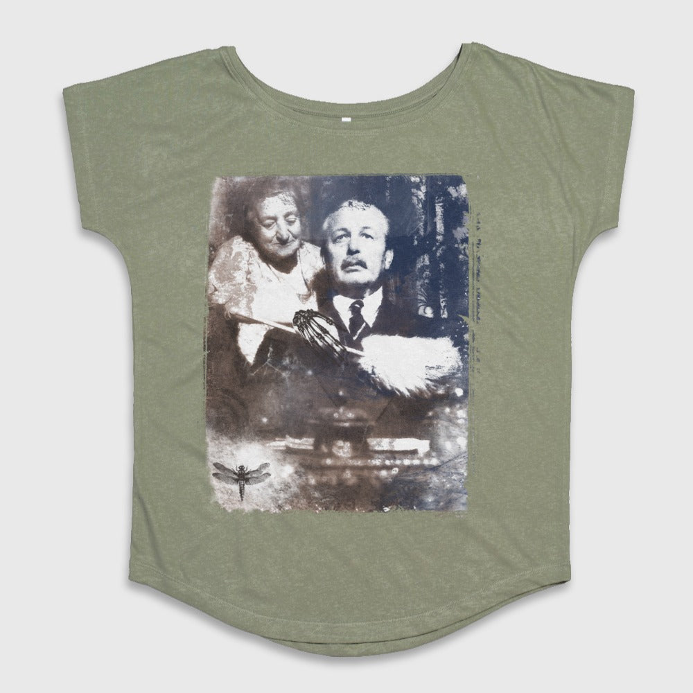 Vintage Monochrome Artistic Print Tee Shirt