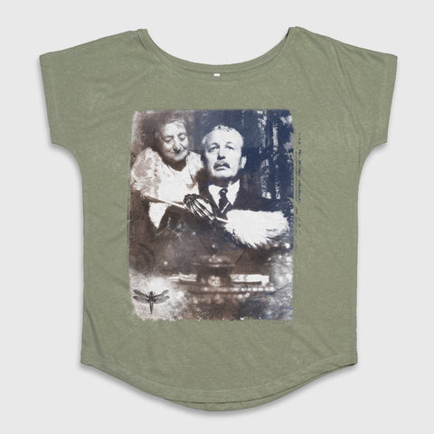 Vintage Monochrome Artistic Print Tee Shirt