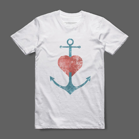 Vintage Anchor and Heart Graphic Tee product