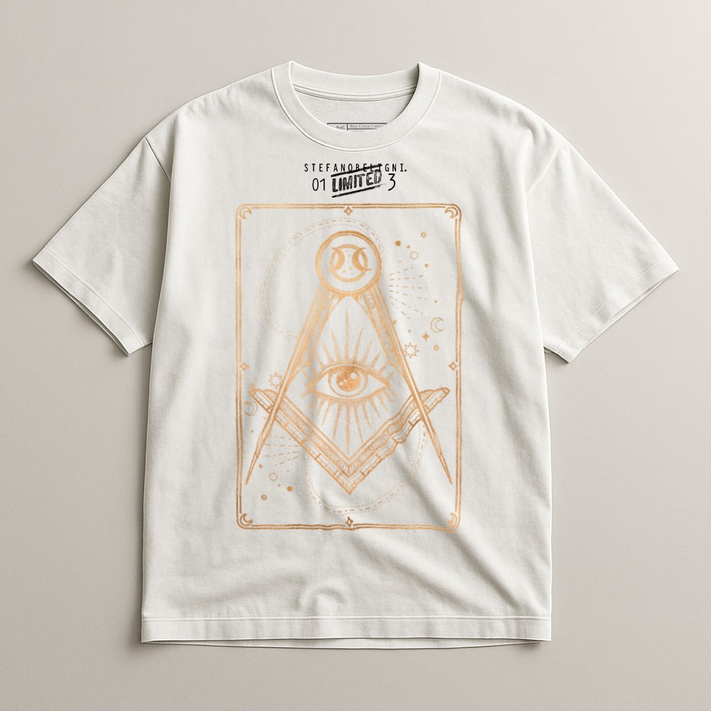 All-Seeing Eye Graphic Tee With Mystical Design