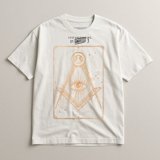 All-Seeing Eye Graphic Tee With Mystical Design