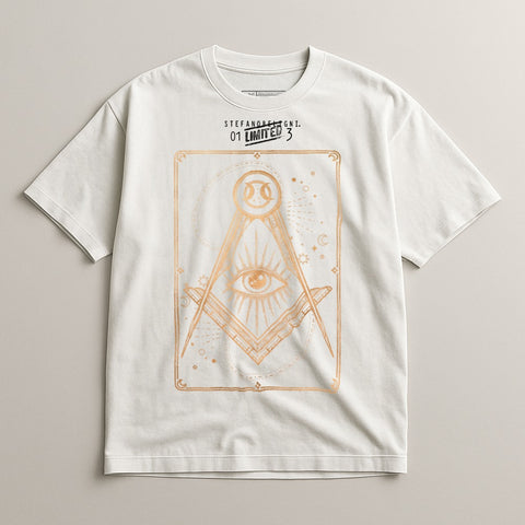 All-Seeing Eye Graphic Tee With Mystical Design