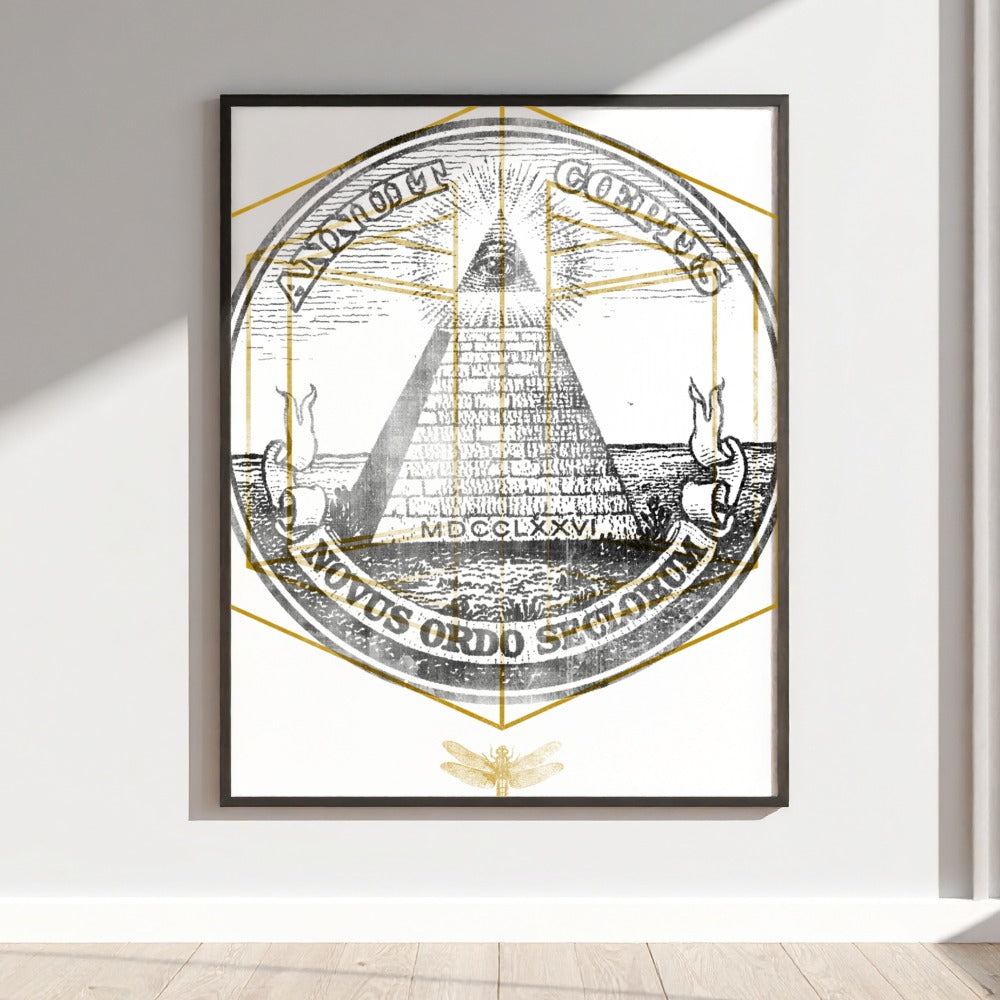 Mysterious Illuminati Pyramid Symbol Art Print
