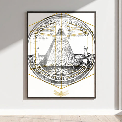 Mysterious Illuminati Pyramid Symbol Art Print