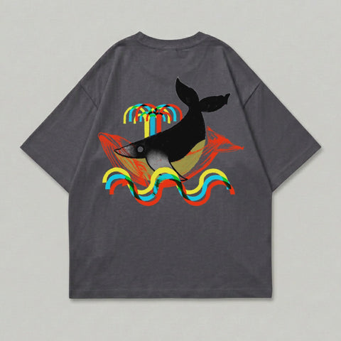 Glitch Whale Rainbow Palm Tree Waves product type