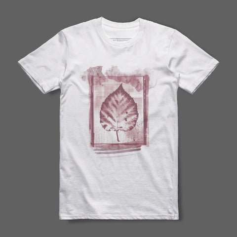 Vintage Leaf Print T-Shirt Custom Graphic Tee