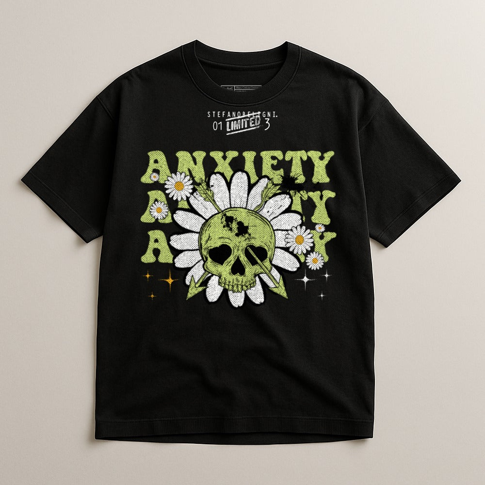Anxiety Daisy Skull Graphic Limited Edition Tee