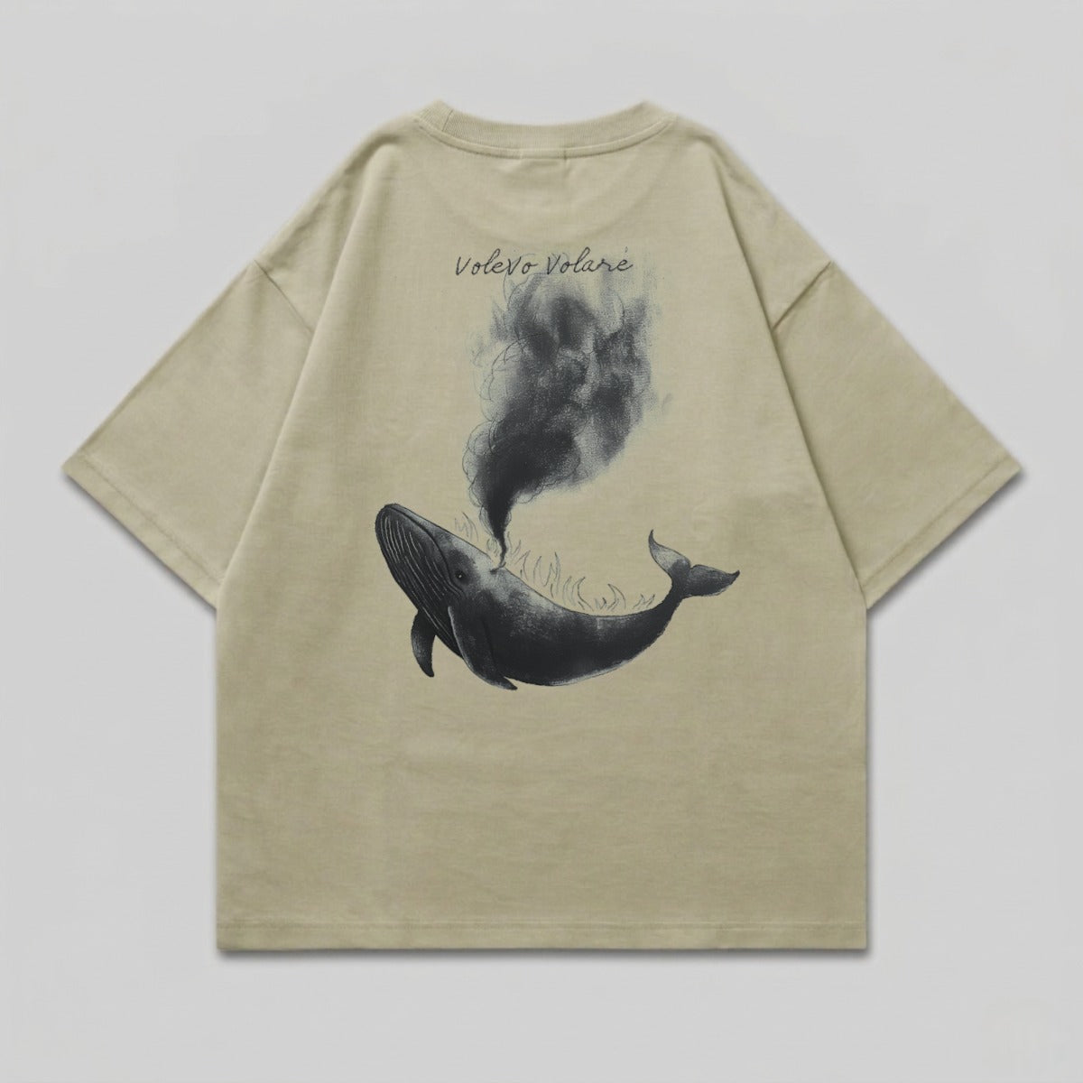 Volevo Volare Whale Spouting Smoke Graphic T-shirt product type